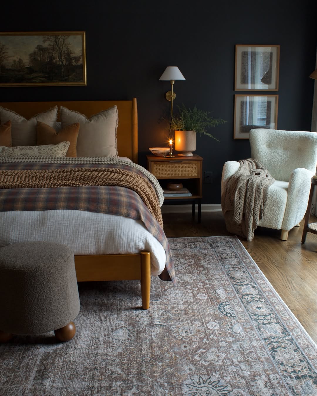 Opt for Discreet Storage With a Woven Nightstand Featuring a Rattan Front
