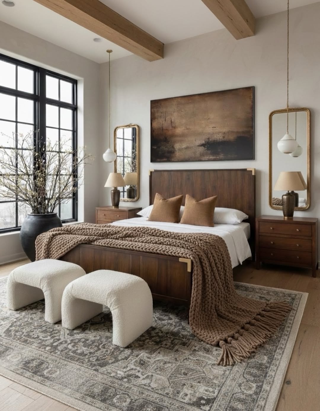 Incorporate Soft Seating with Textured Boucle Ottomans