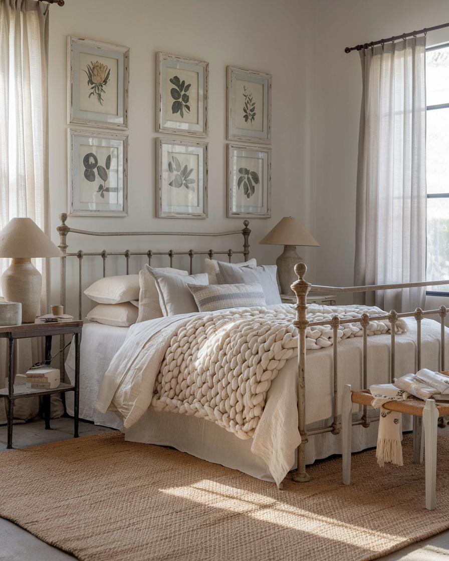 Botanical Prints Add Natural Art Above the Bed