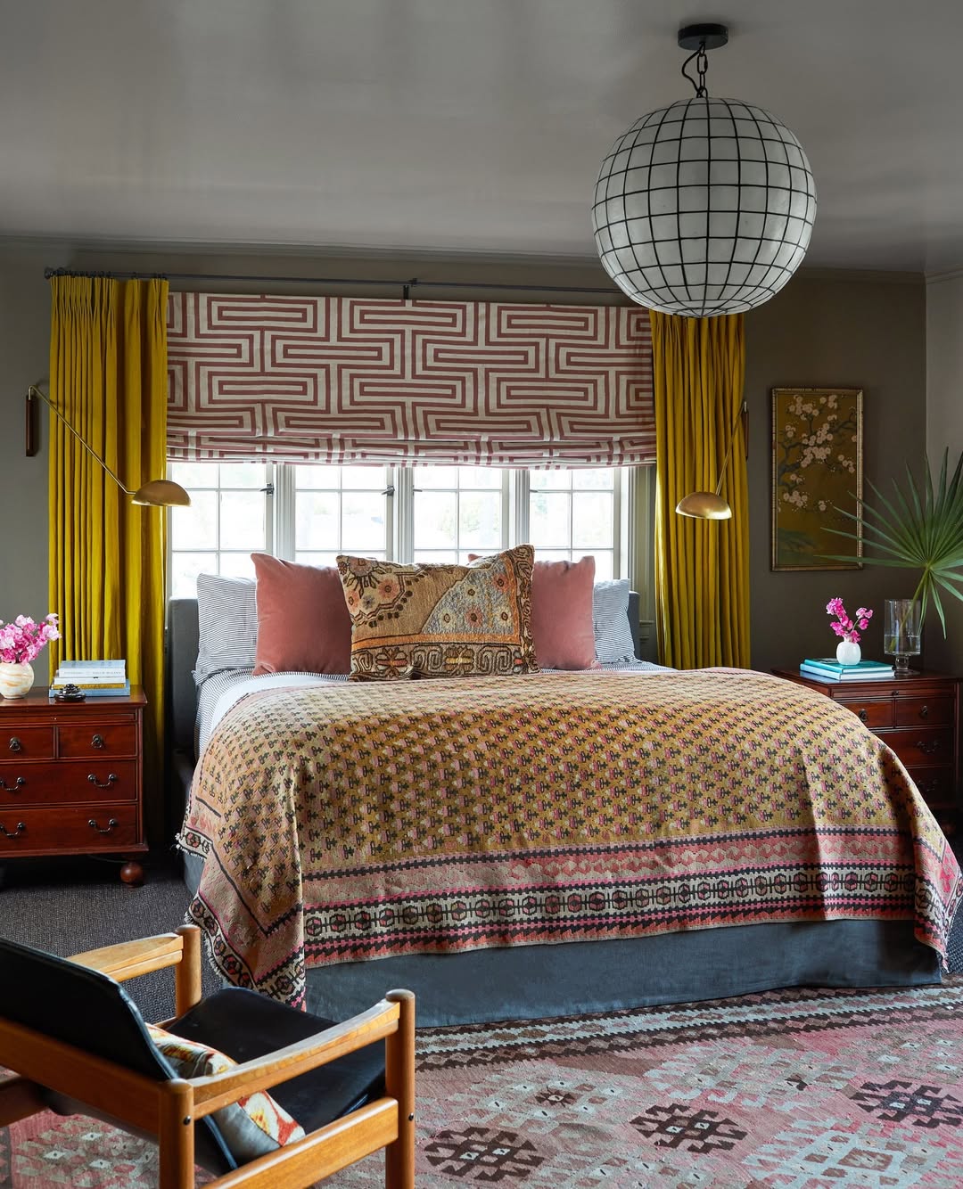Incorporate Geometric Interest with a Patterned Roman Shade