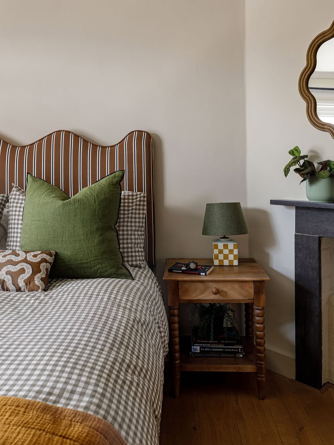 Introduce Pattern with a Striped Headboard
