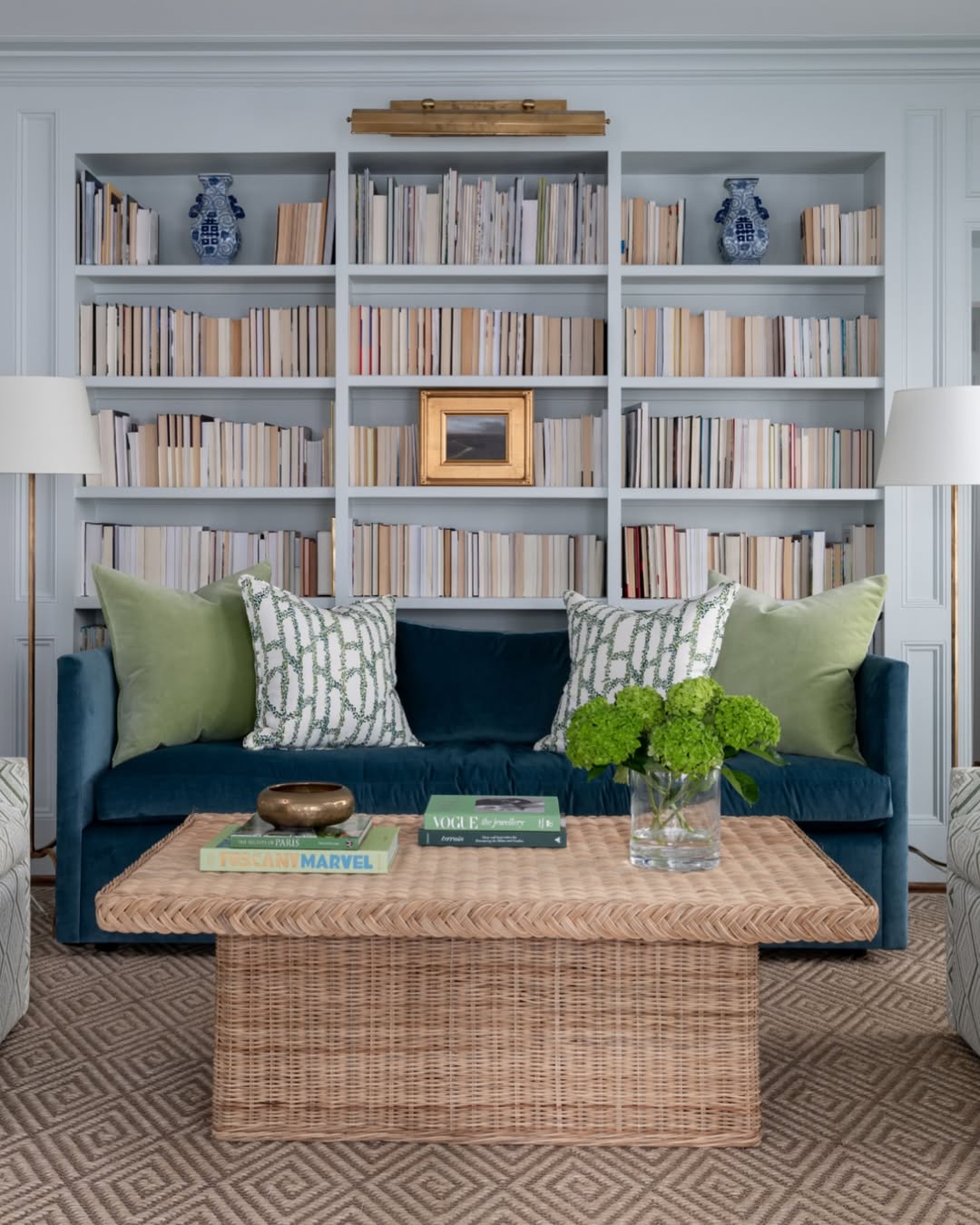 Woven Rattan Coffee Table Anchors Seating Areas