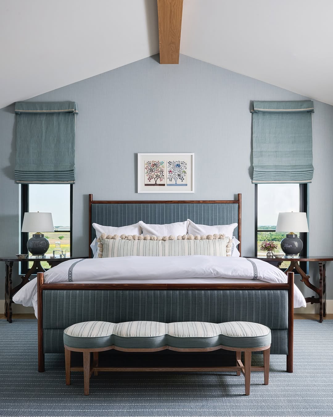 Soften Bedroom Seating with a Scalloped Bench