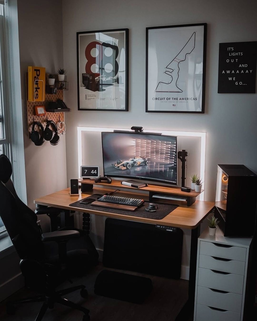 Keep Essentials Off Your Desk with a Pegboard Organizer