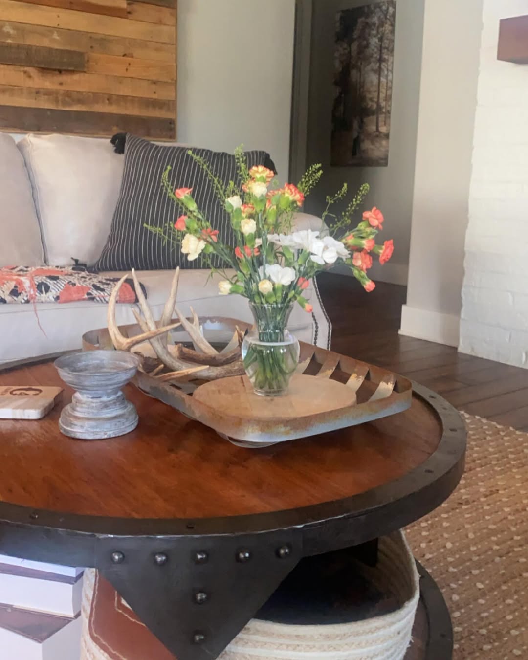 Layer Natural Elements in a Rustic Tobacco Basket