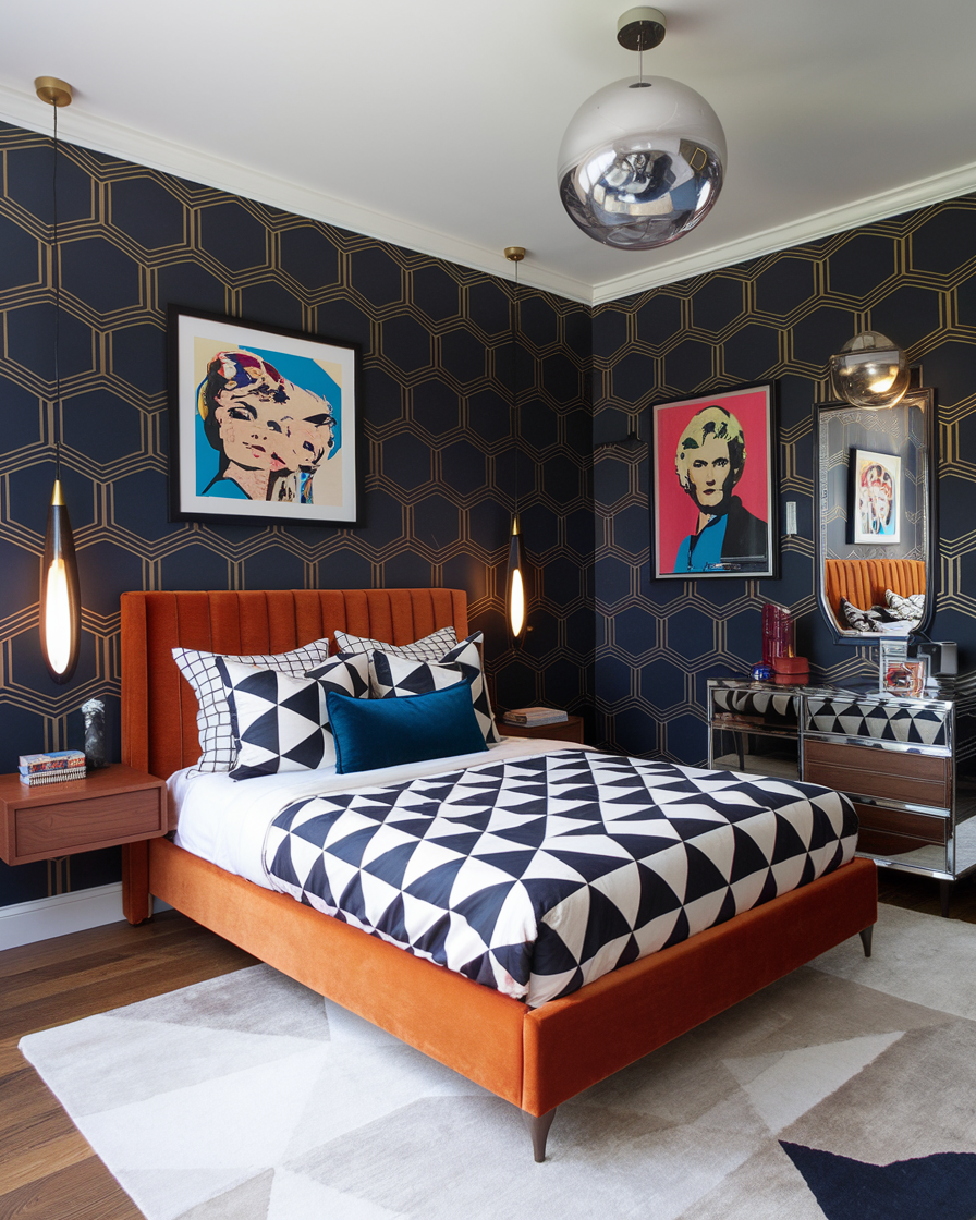 Geometric Duvet Cover Adds Graphic Punch