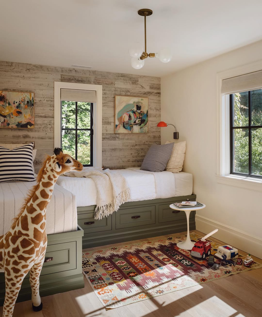 Built-in Bed Drawers Keep Kids' Toys Organized