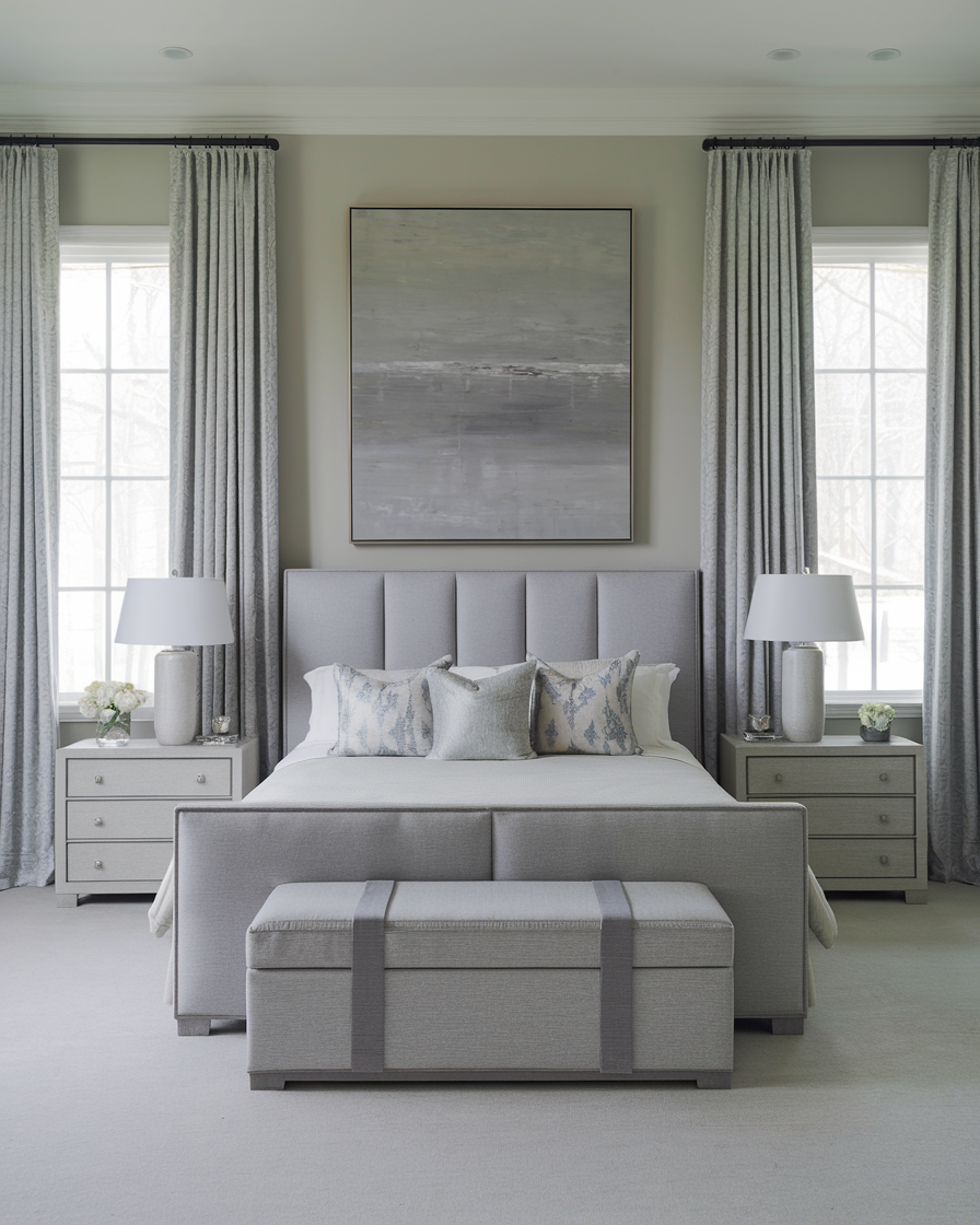 Upholstered Storage Bench with Straps