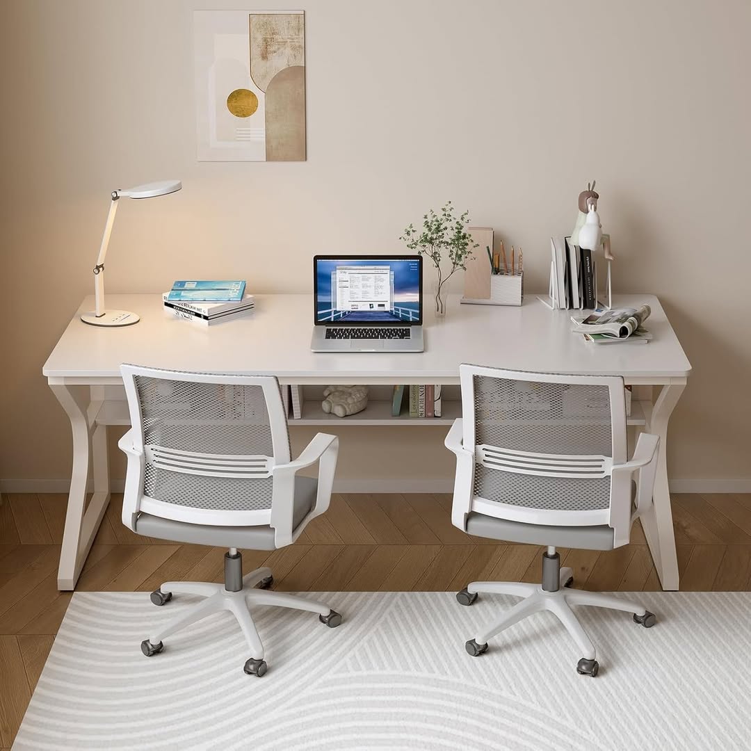 White Mesh Chairs Offer a Clean Look