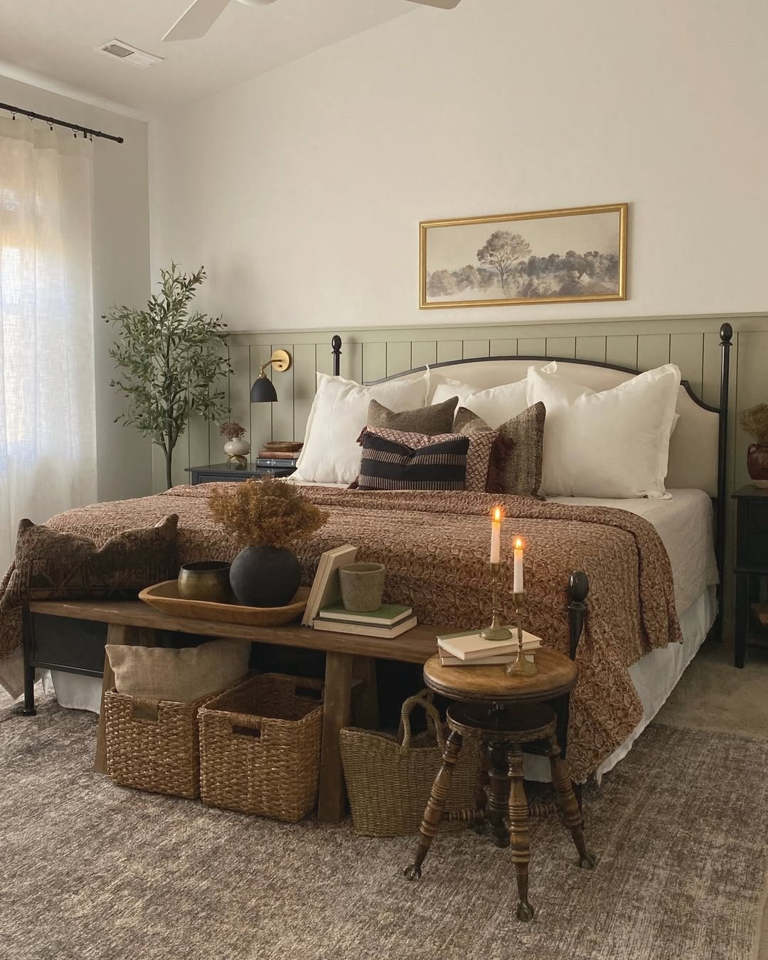 Rustic Wooden Bench Offers Open Storage and Display