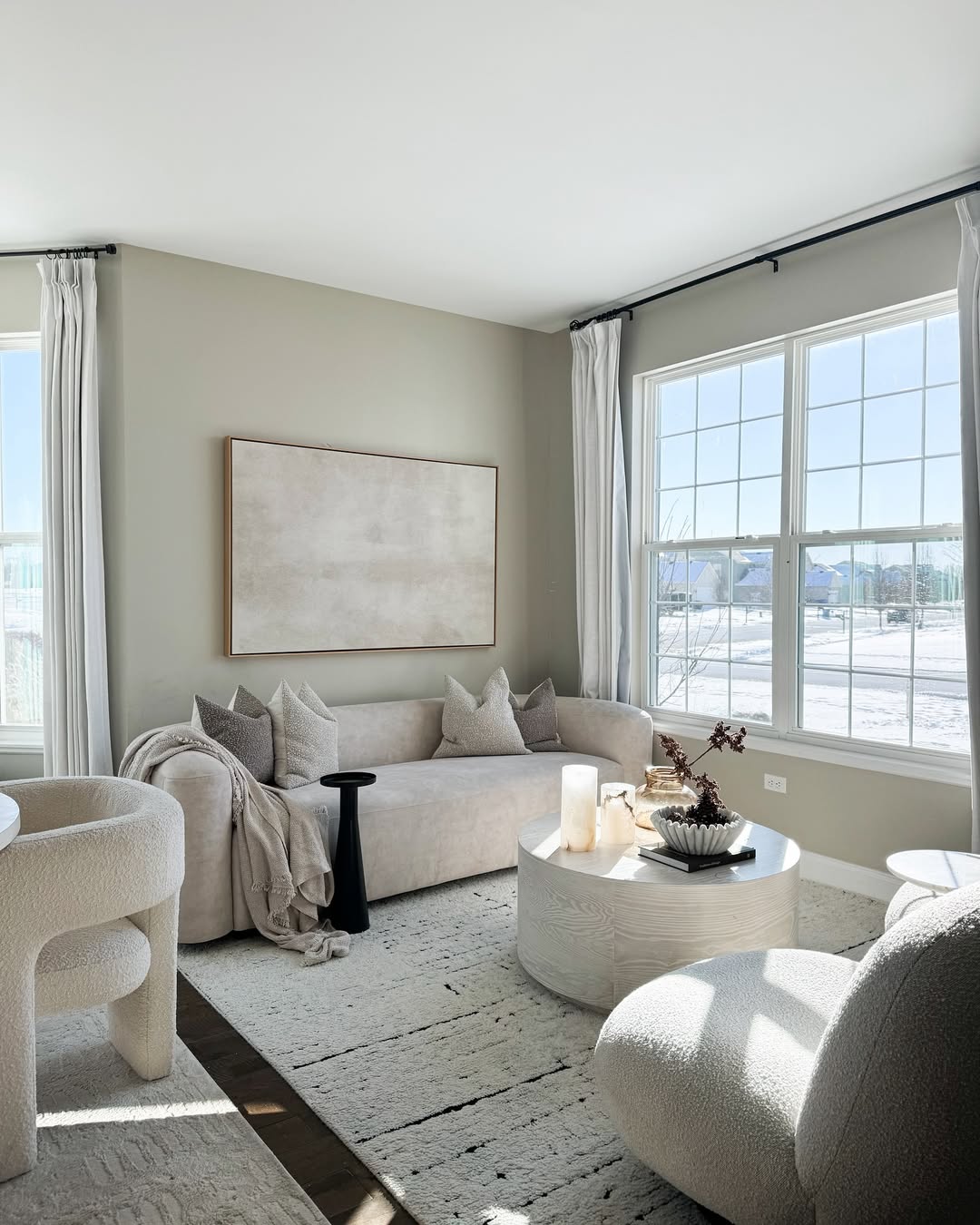 Soften Modern Lines with a Textured Wood Coffee Table