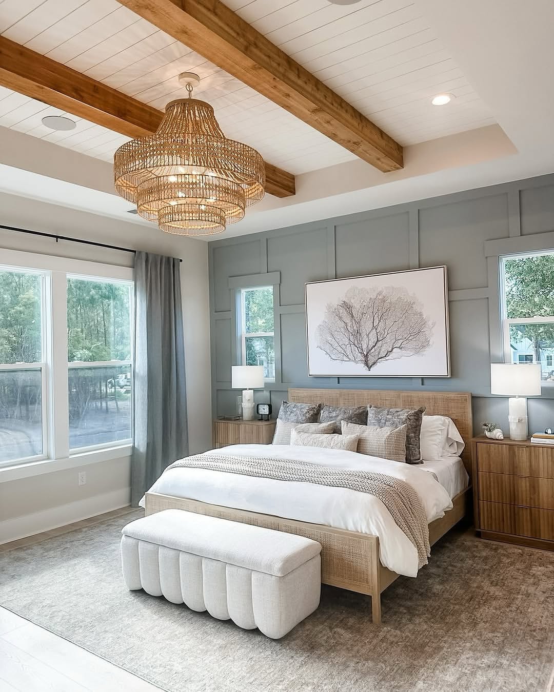 Textured Storage Bench Adds Softness to the Foot of the Bed