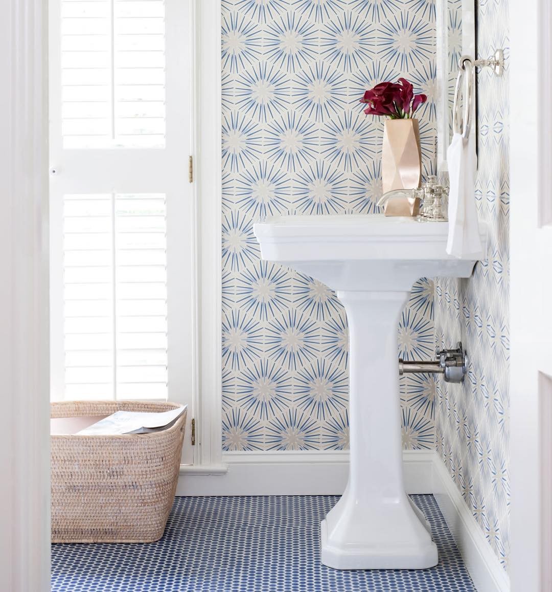 Geometric Starburst Wallpaper Adds Playful Pattern