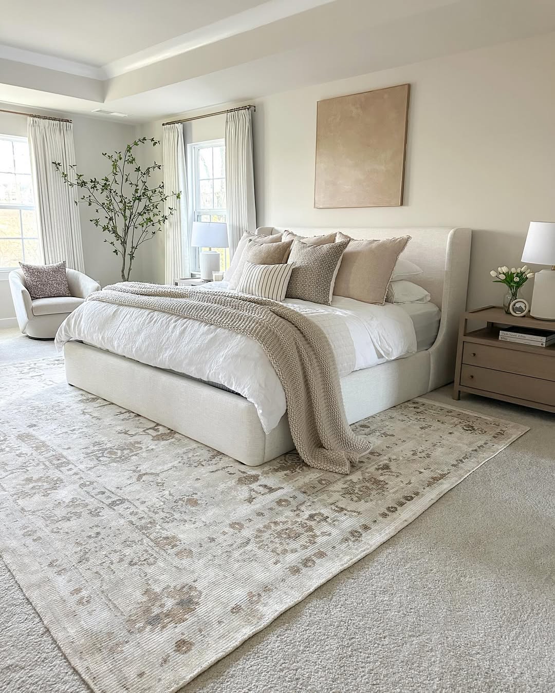 Large Area Rug Anchors Seating Area