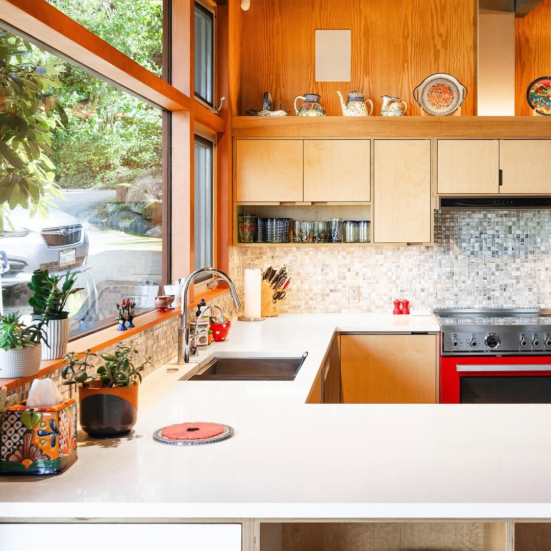 Introduce Earthy Contrast With Orange and Black Planters