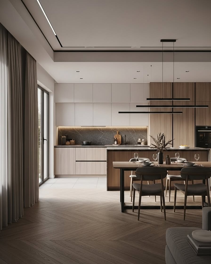 Define Your Dining Space with Linear Black Pendant Lights