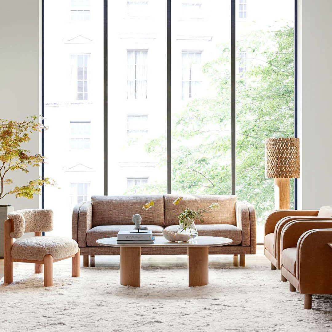 Sculptural Base Coffee Table with Art Books