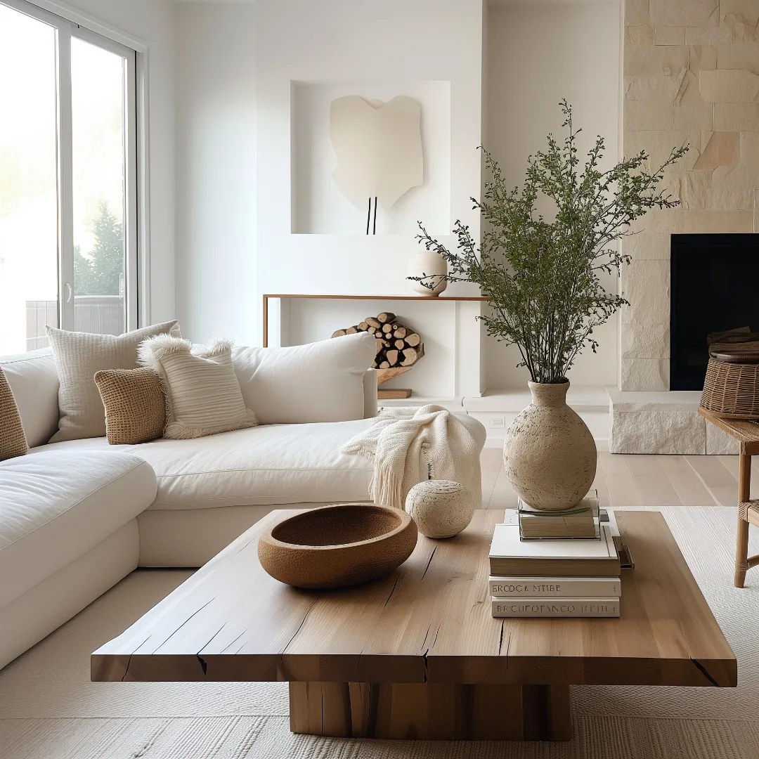 Textured Ceramic Vase Adds Organic Form to Coffee Table