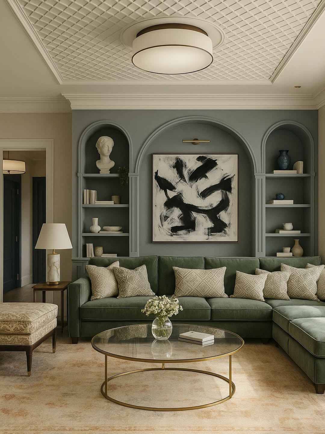 Arched Niches That Frame and Display Decorative Objects