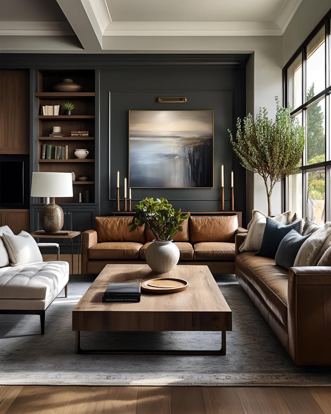 Maintain an Open Feel with a Low-Profile Wooden Coffee Table