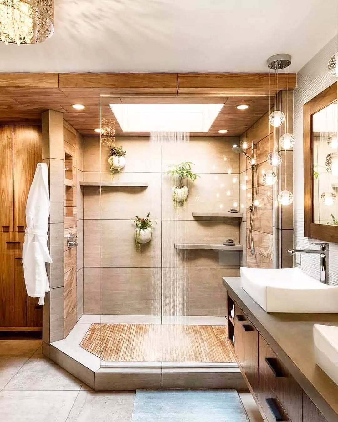 Bring Greenery into the Shower with Hanging Planters
