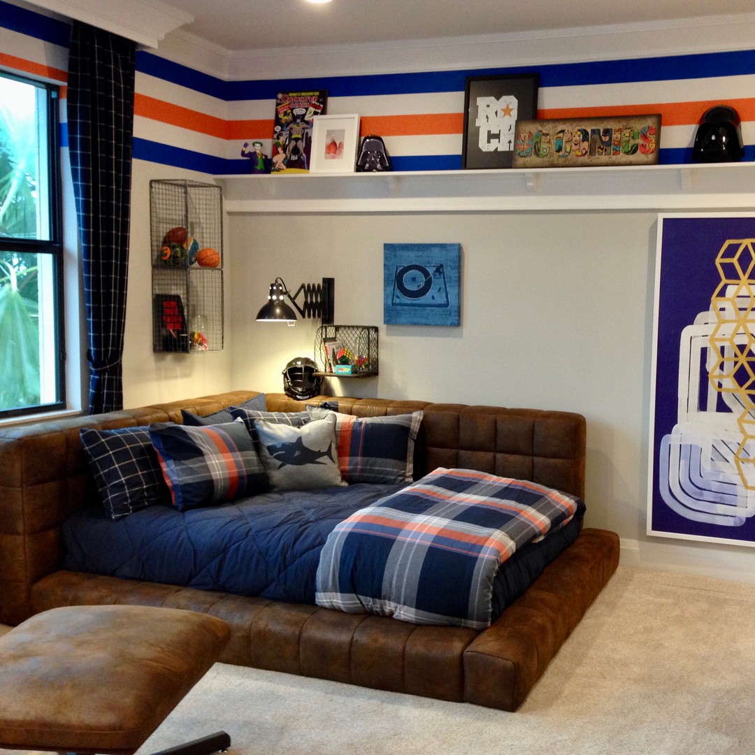 Wire Grid Shelves for Displaying Sports Gear