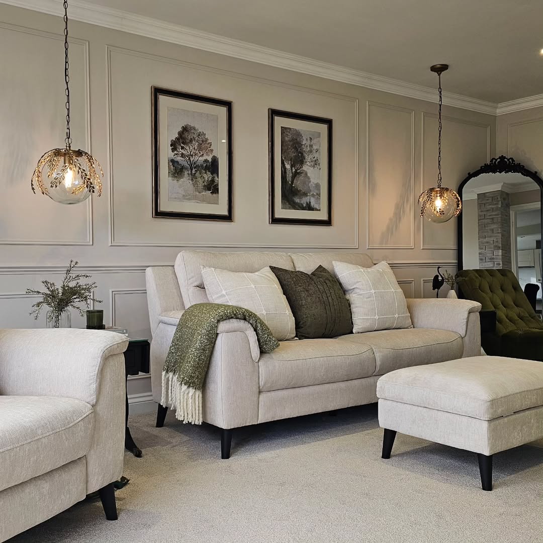 Textured Throw Adds Cozy Contrast to Neutral Sofa