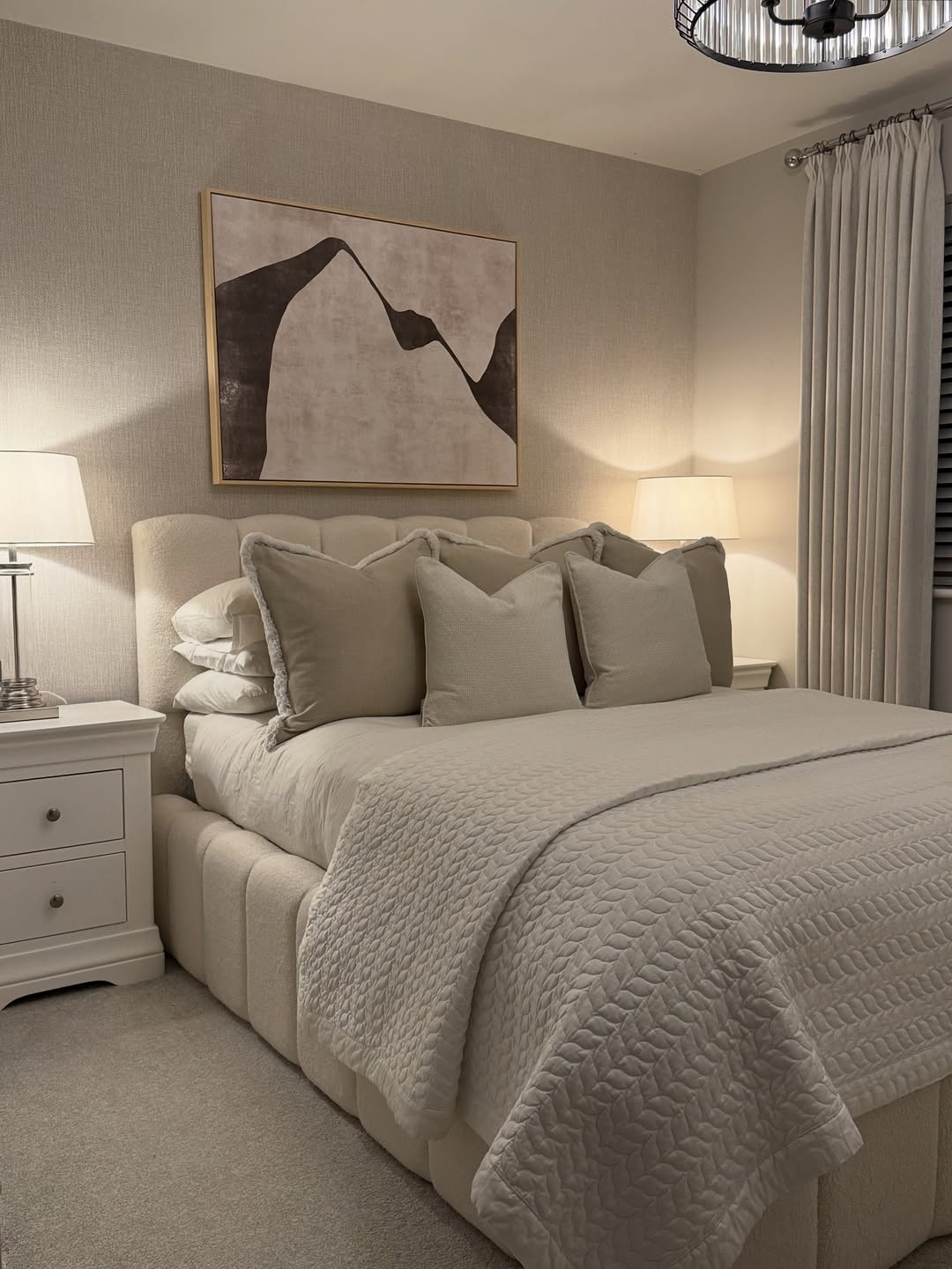 Textured Artwork Adds Abstract Mountain Peaks