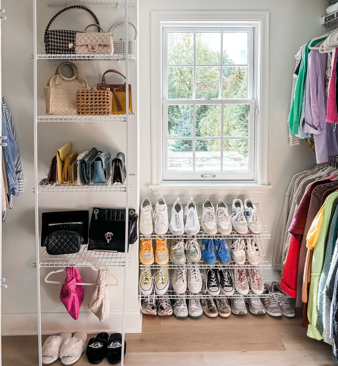 Maximize Vertical Space with Wire Shoe Shelves