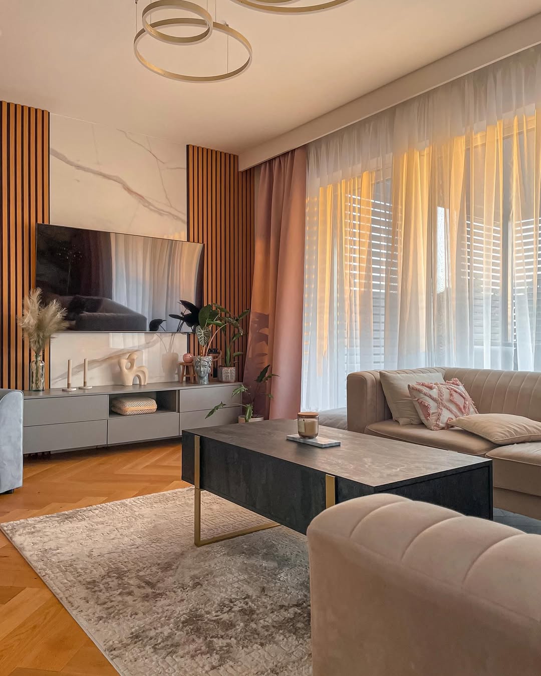 Layered Curtains Create Softness and Control Light