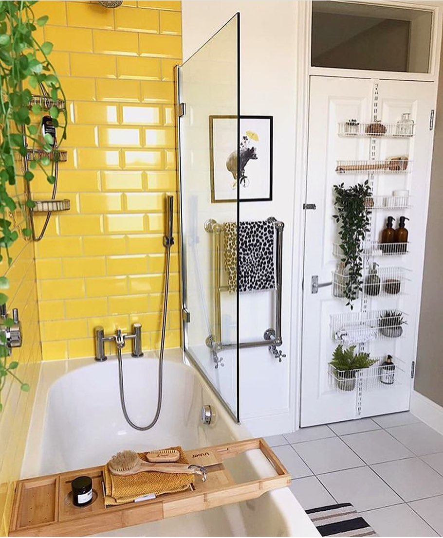 Door-Mounted Baskets Keep Bathroom Essentials Organized
