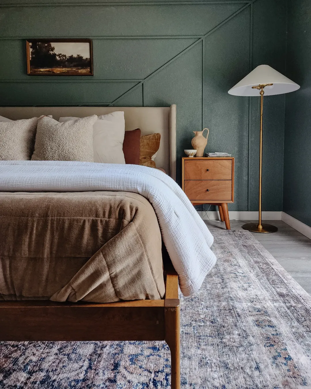 Geometric Paneling for Subtle Depth on Dark Walls