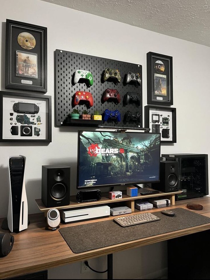 Pegboard for Displaying Controllers and Small Decor