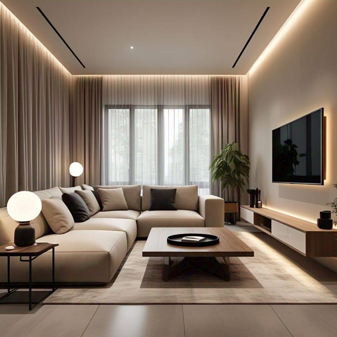 Recessed Lighting Creates a Warm, Layered Ambiance