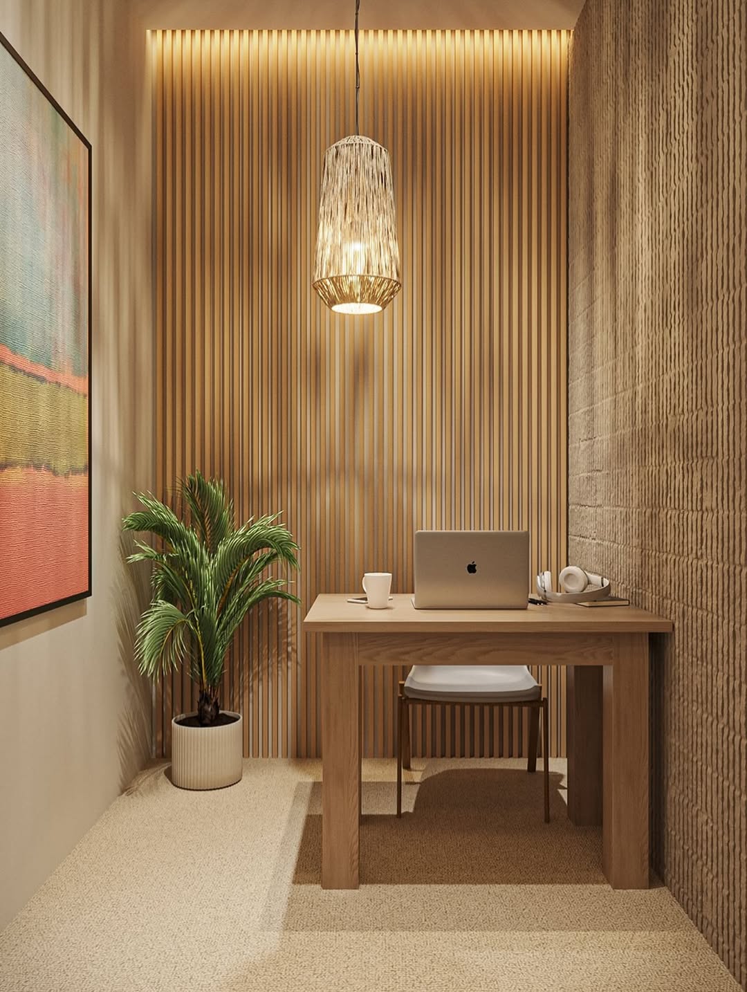 Vertical Wood Paneling Adds Warm Texture and Light