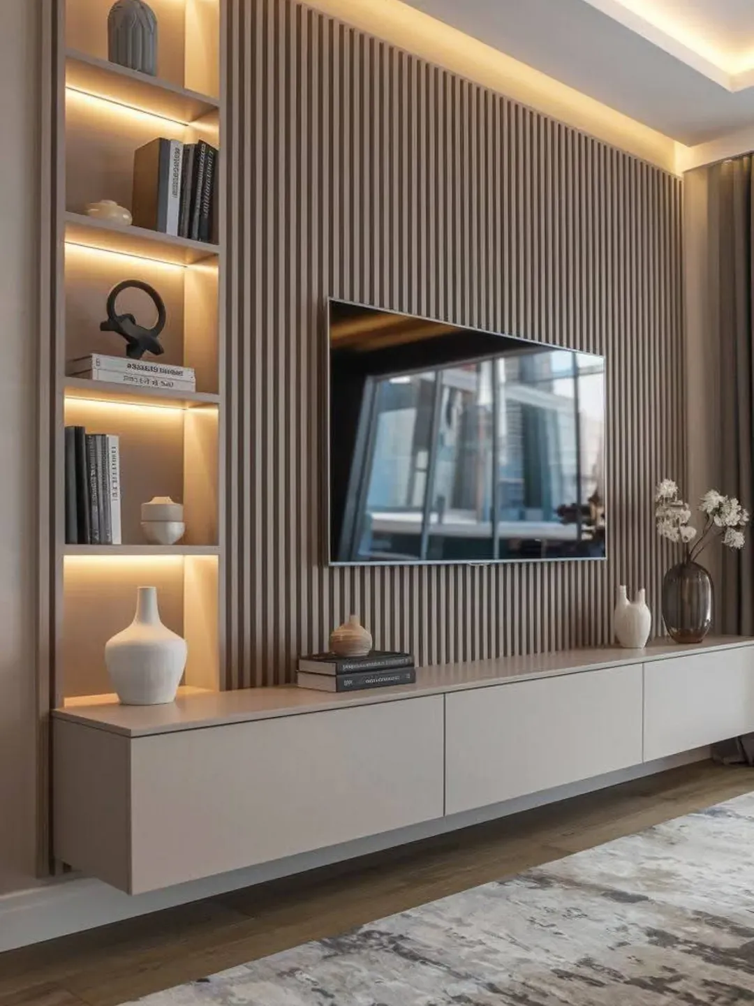 Integrated LED Shelving Adds Warm Glow