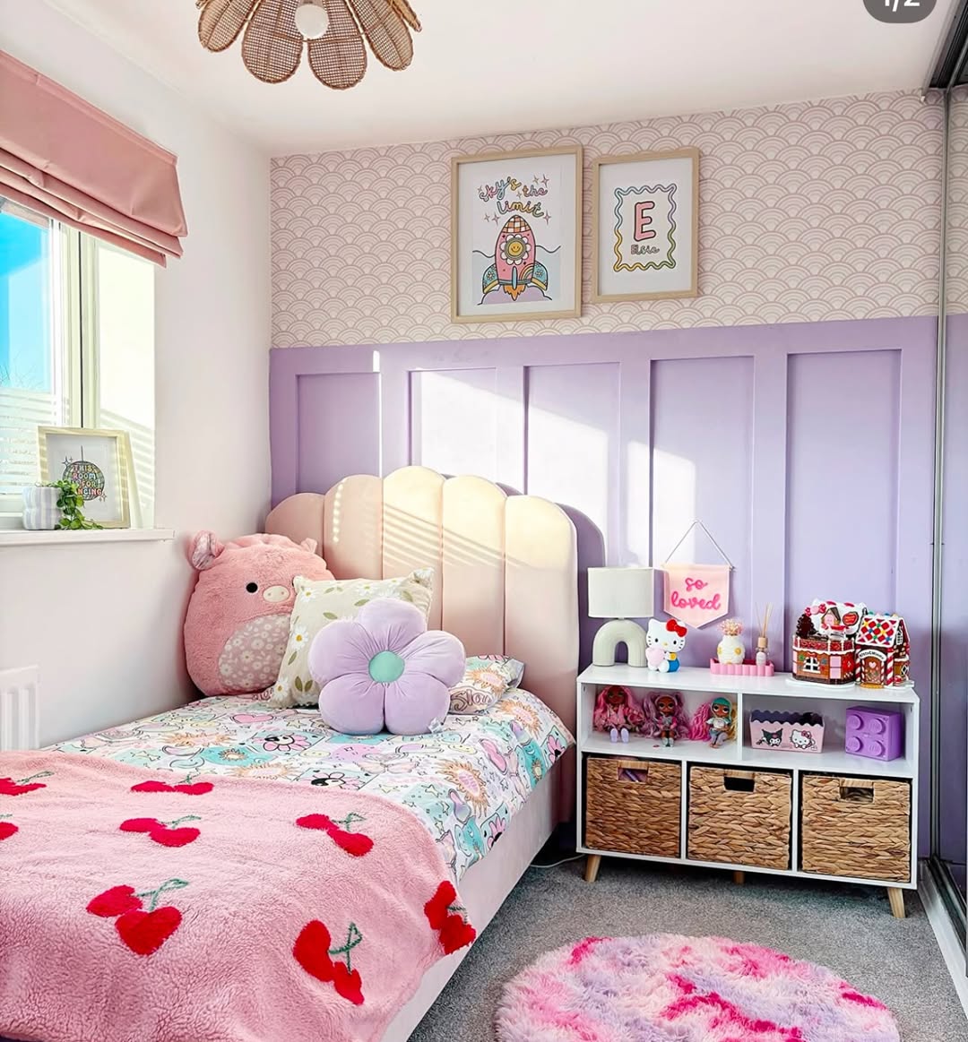 Scalloped Headboard Adds a Soft, Feminine Touch