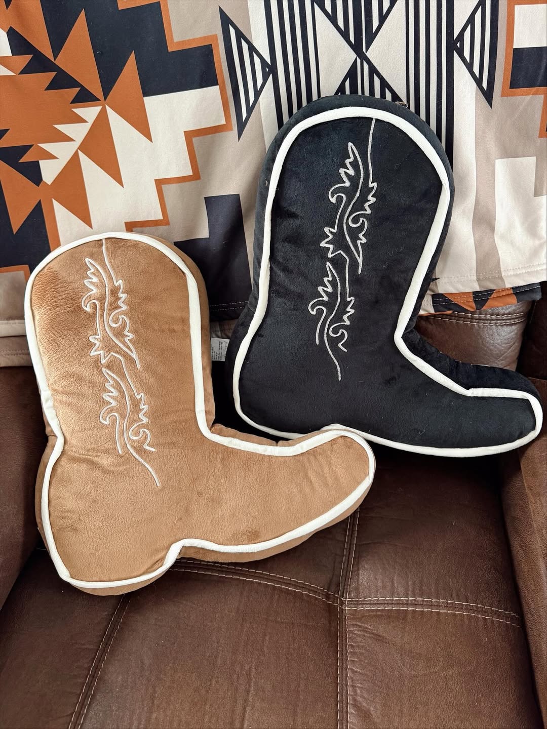 Cowboy Boot Pillows Add Whimsical Western Flair