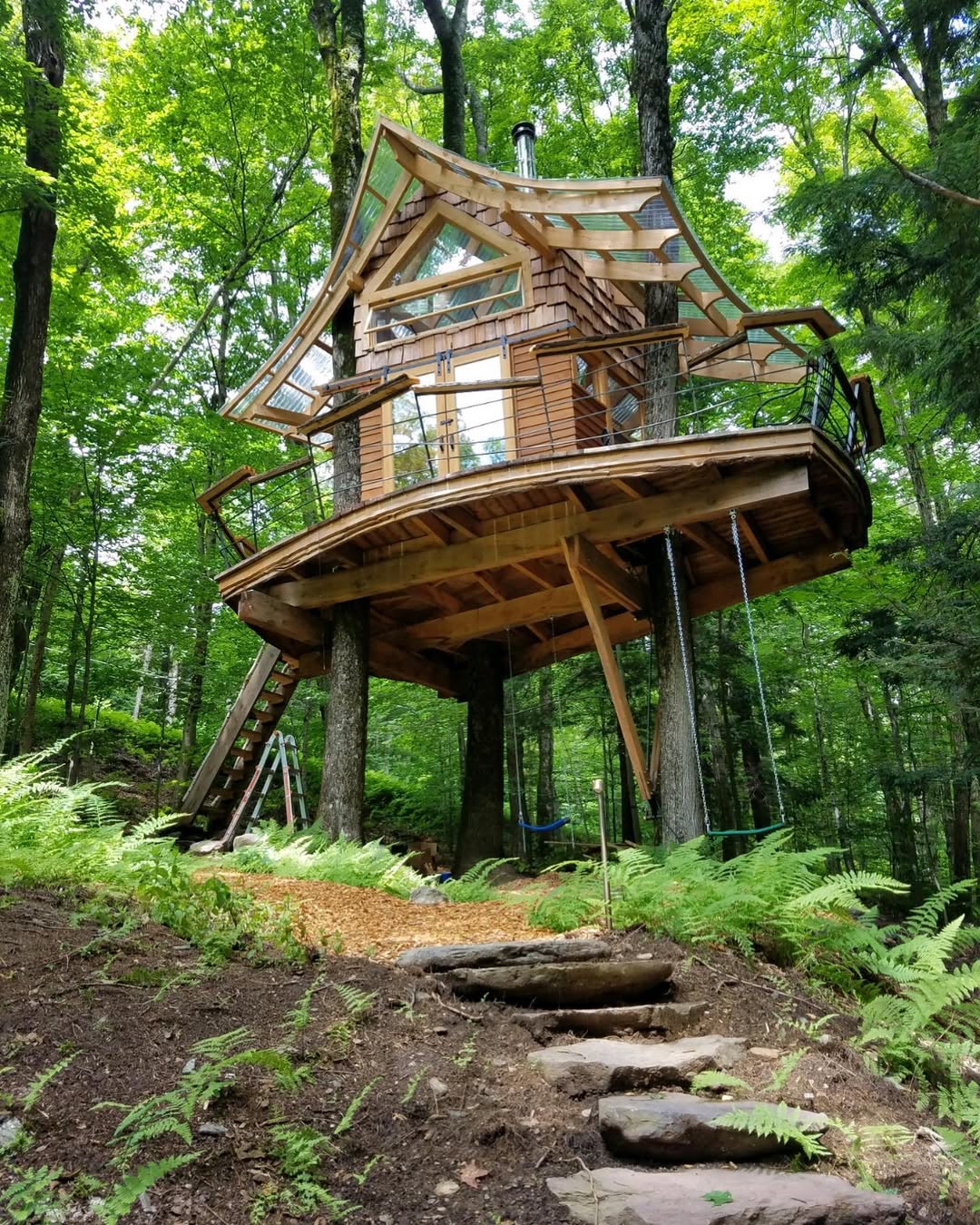 Unique Curved Balcony for Expansive Views