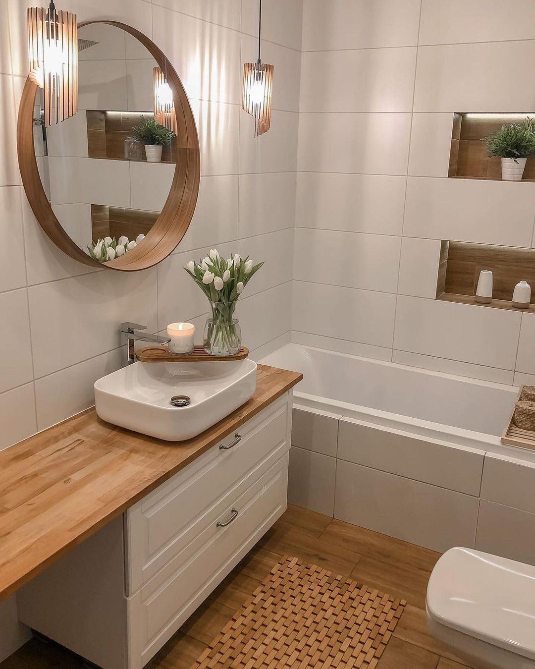 Wooden Tray Holds Sinktop Essentials and Adds Warmth