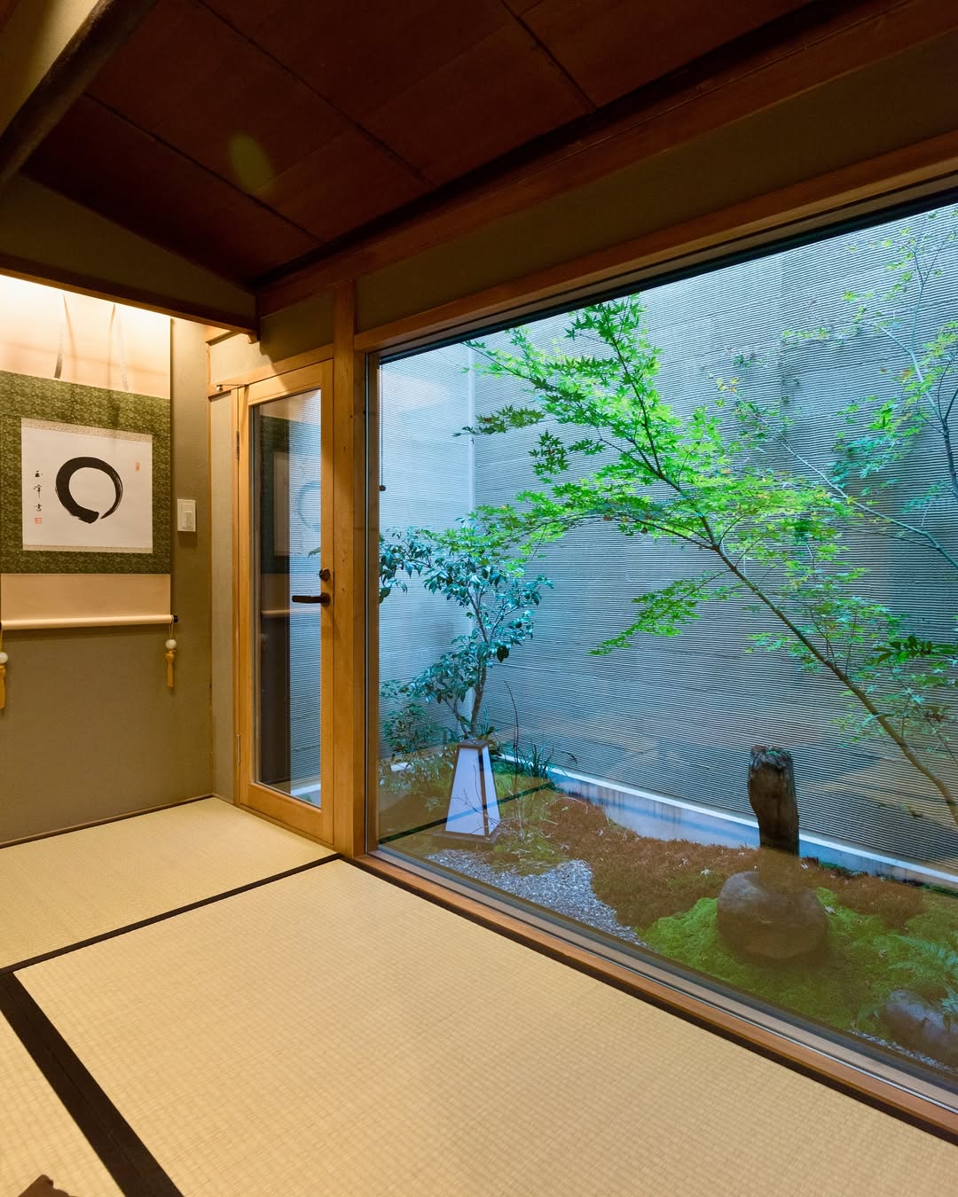 Zen Garden With Sculpted Rock Focal Point