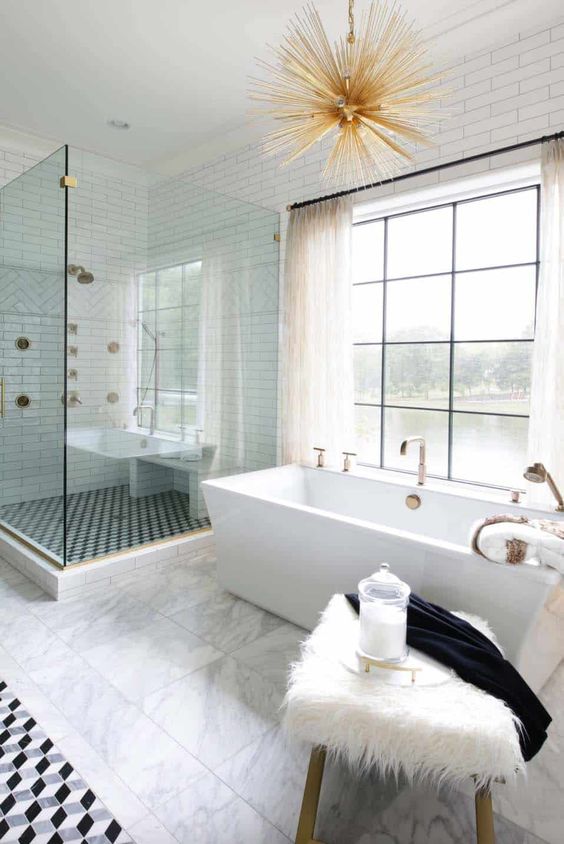 Gold Sputnik Chandelier Adds Dramatic Flair