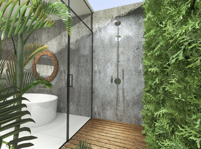 Bring the Outdoors In with a Living Green Wall in Your Bathroom