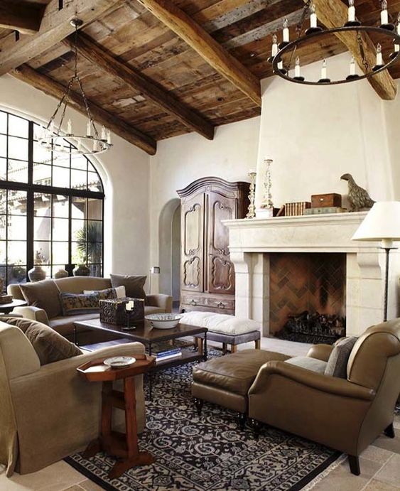 Rustic Armoire Adds Architectural Interest To Living Space