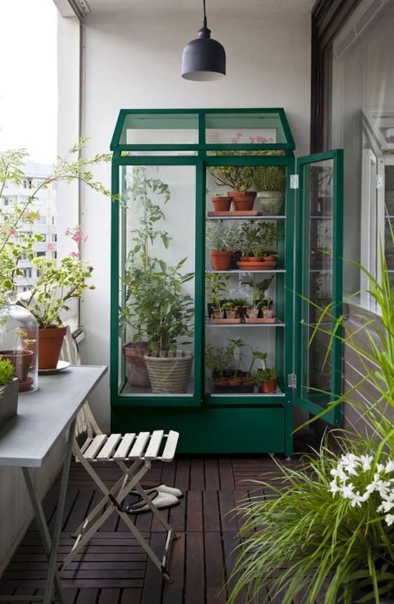 Greenhouse Cabinet for Balcony Seed Starting