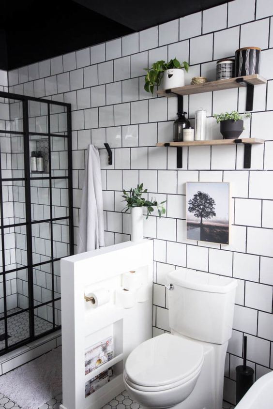 Tall White Storage Unit for Toilet Paper and Magazines