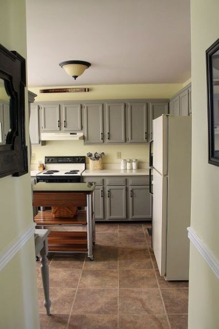 Wooden Cart With Tiered Shelves