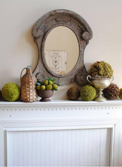 Group Textured Moss Balls and Orbs for Natural Interest