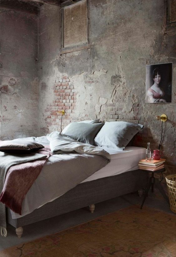 Exposed Brick Wall Creates a Textured Backdrop