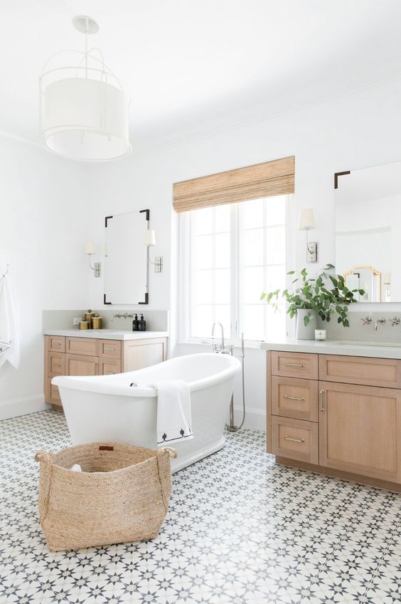 Keep Towels Accessible in a Woven Basket